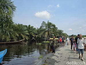 Jalan-Pemukiman di Pelalawan Terendam Banjir, Aktivitas Warga Terganggu Jalan-Pemukiman di Pelalawan Terendam Banjir, Aktivitas Warga Terganggu