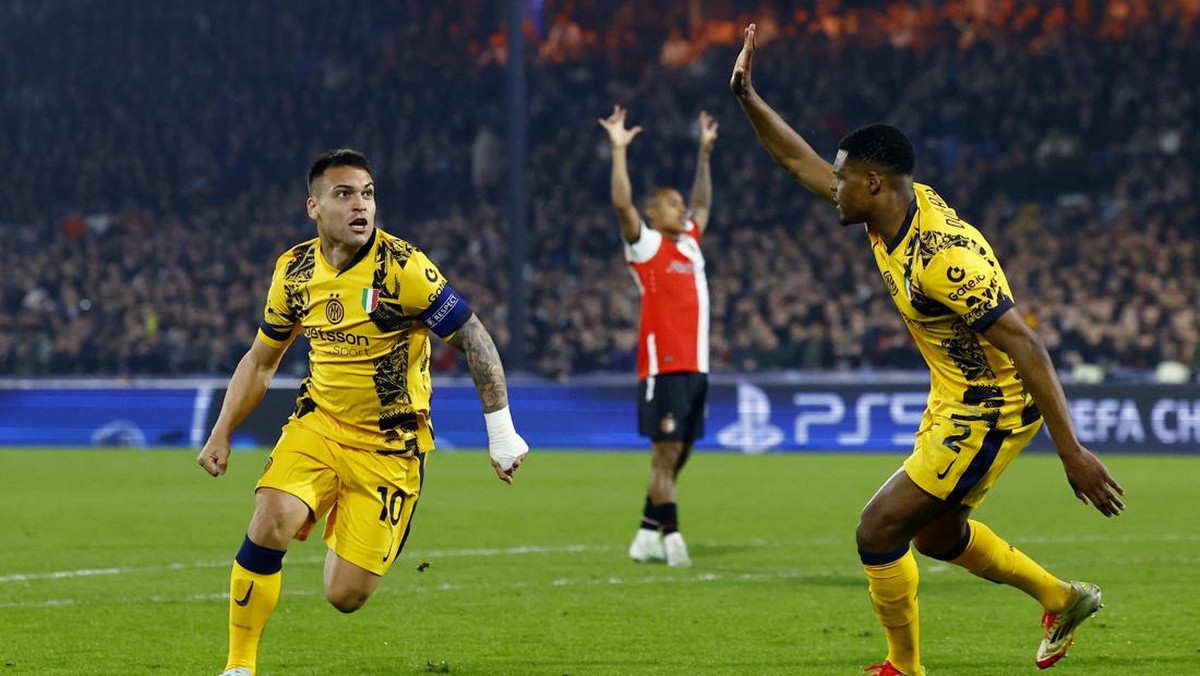 Inter Milan akan menjamu Feyenoord di leg kedua 16 besar Liga Champions dengan bekal kemenangan 2-0 dari leg pertama (Foto: REUTERS/Piroschka Van De Wouw)