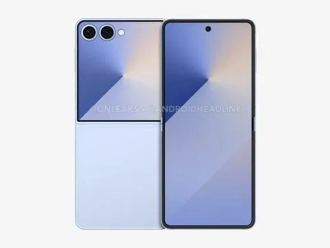 Render Samsung Galaxy Z Flip 7 dengan cover screen lebih besar