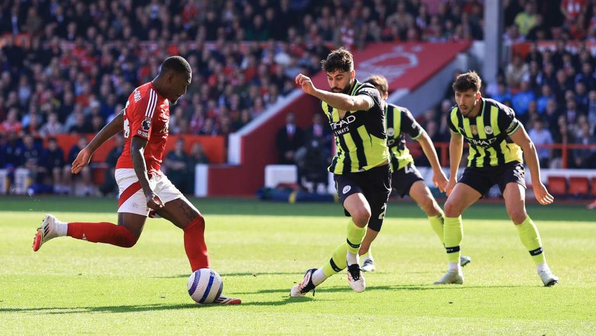 Callum Hudson-Odoi menjebol gawang Man City. Foto: Getty Images/Marc Atkins