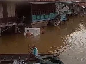Banjir di Muba Imbas Kiriman Air dari Sungai Rawas Banjir di Muba Imbas Kiriman Air dari Sungai Rawas