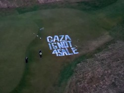 Video Vandalisme di Resor Golf Trump: Ditulisi Gaza Tidak untuk Dijual