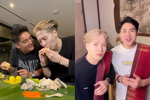 Potret Jackson Wang bersama Boy William dan Jerome Polin