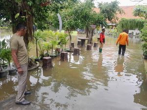 Sungai Kruwul Meluap Bikin 2 Desa di Kecamatan Turi Banjir