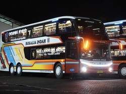Persiapan Mudik Lebaran, PO Rosalia Indah Rilis 2 Bus Tingkat Buatan Adiputro