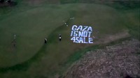 Grafiti Palestine Is Not 4 Sale Hiasi Resor Golf Trump di Skotlandia