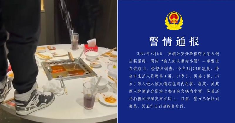 Jijik! 2 Remaja Buang Air Kecil di Hotpot Restoran