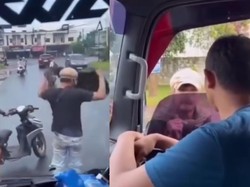 Viral Video Sopir Truk di Jambi Dipalak Preman, Polisi Selidiki