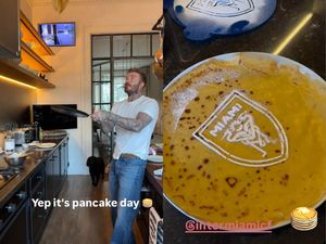 David Beckham Pamer Bikin Pancake, Begini Aksi Kerennya David Beckham Pamer Bikin Pancake, Begini Aksi Kerennya