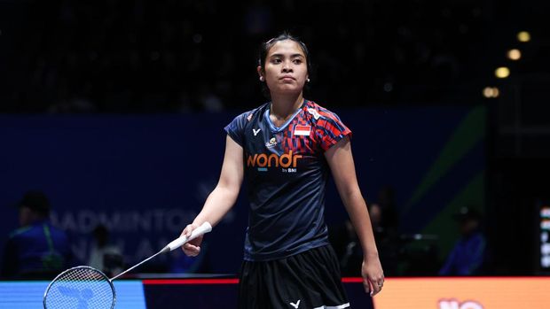 Gregoria Mariska Tunjung saat tampil di All England 2025. (Arsip PBSI)