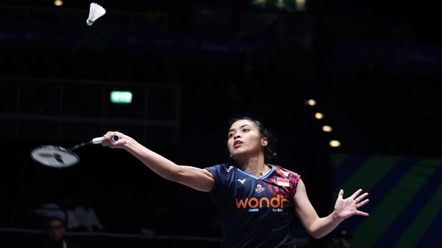 Gregoria Mariska Tunjung saat tampil di All England 2025. (Arsip PBSI)