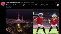 Lantaran mirip sirkus, maka yang bermain juga badut. Pemain MU memang badut, ya? (Foto: X.com/OTFaithful)