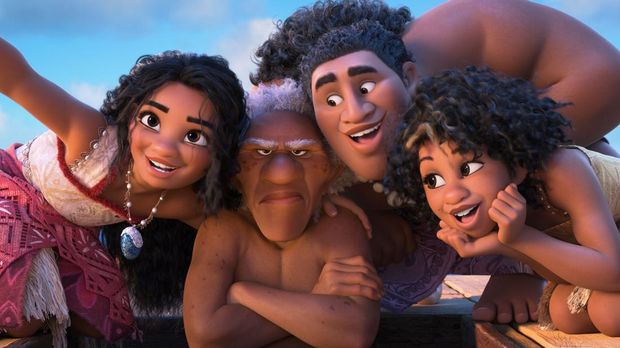 FUTURE OF MOTUNUI -- Walt Disney Animation Studios’ epic animated musical “Moana 2” sends Moana (voice of Auli‘i Cravalho) on an expansive new voyage alongside a crew of unlikely seafarers. Kele (voice of David Fane) is a farmer who knows which plants can successfully sail the seas, Moni (voice of Hualālai Chung) is the designated storyteller, and Loto (voice of Rose Matafeo) is a brilliant engineer in charge of Moana’s canoe. Directed by David Derrick Jr., Jason Hand and Dana Ledoux Miller, and produced by Christina Chen and Yvett Merino, “Moana 2” opens in theaters on Nov. 27, 2024. © 2024 Disney Enterprises, Inc. All Rights Reserved.