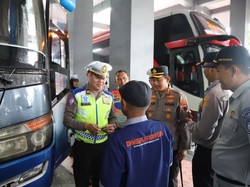 Kapolresta Solo Gelar Ramp Check di Terminal Tirtonadi, 1 Bus Melanggar