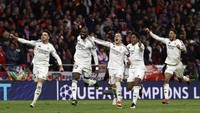 Real Madrid juga punya peluang merebut treble musim ini. Jude Bellingham dkk masih berada di posisi dua klasemen Liga Spanyol, ke final Copa del Rey dan sudah menjejak perempatfinal Liga Champions. (Foto: REUTERS/Juan Medina)