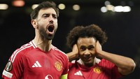 Bruno Fernandes mengaku masih betah di MU, tapi siap berkorban jika harus dijual demi datangkan cuan. Apa kedatangan Al Hilal bisa jadi win-win solution? (AP)