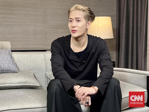 Jackson Wang dalam wawancara berbareng detikai.com di Hotel Indonesia Kempinski Jakarta, Selasa (11/3/2025). (detikai.com/Christie Stefanie)