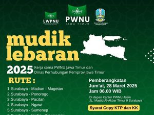 Mudik Gratis NU 2025, Cek Rute Jatim hingga Jadwal Keberangkatan Mudik Gratis NU 2025, Cek Rute Jatim hingga Jadwal Keberangkatan