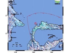 Gempa Dangkal M 5,5 Guncang Tolitoli Sulteng