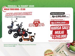Sepeda Listrik Banting Harga di Transmart Full Day Sale, Mulai Rp 2 Juta