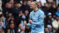 3. Erling Haaland - Man City. 500.000 paun per pekan, atau sekitar Rp 10,98 miliar. Foto: Action Images via Reuters/Lee Smith