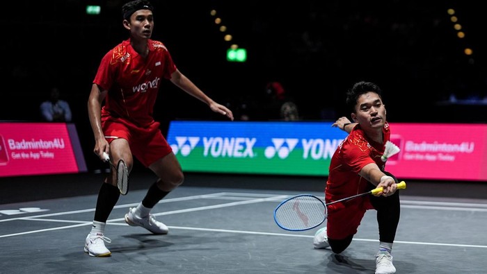 Leo/Bagas akan melawan Kim Won-ho/Seo Seung-jae di final All England 2025. (Foto: Shi Tang/Getty Images) Leo/Bagas akan melawan Kim Won-ho/Seo Seung-jae di final All England 2025. (Foto: Shi Tang/Getty Images)