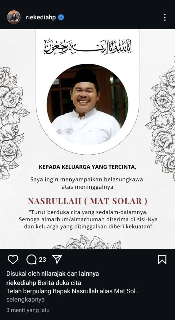 Mat Solar Meninggal