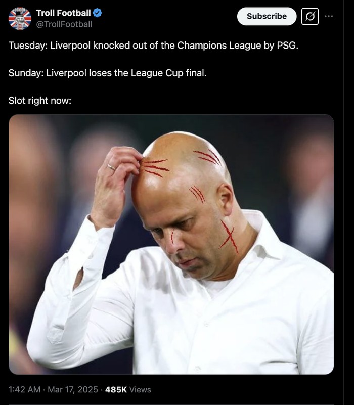 Meme Liverpool vs Newcastle