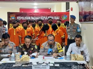 Polda Kepri Tangkap 9 Pria-2 Perempuan Kurir Narkoba dalam Dua Bulan Terakhir