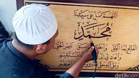 Raup Cuan dari Kaligrafi Lukis Bakar