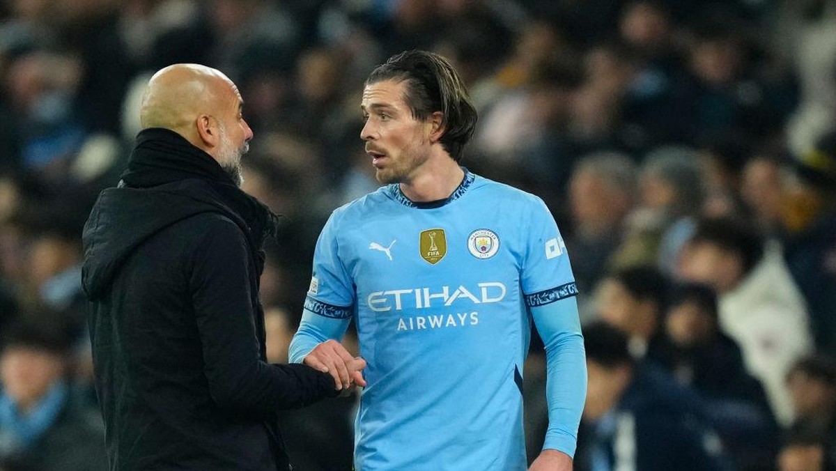 Pep Guardiola sedih Jack Grealish jarang main di Manchester City (NurPhoto via Getty Images/NurPhoto)