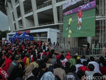 Suasana Nonton Bareng Timnas vs Australia di GBK