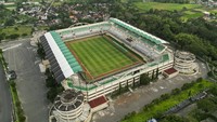 Foto udara Stadion Maguwoharjo di Sleman, DI Yogyakarta, Kamis (20/3/2025).