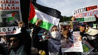 Aksi Bela Palestina di Depan Kedubes AS Jakarta