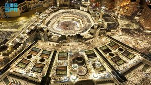 Foto Udara Iktikaf Malam 21 Ramadan di Masjidil Haram