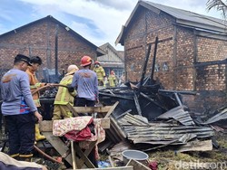 Satu Rumah Kayu di Palembang Terbakar, Diduga Korsleting Listrik