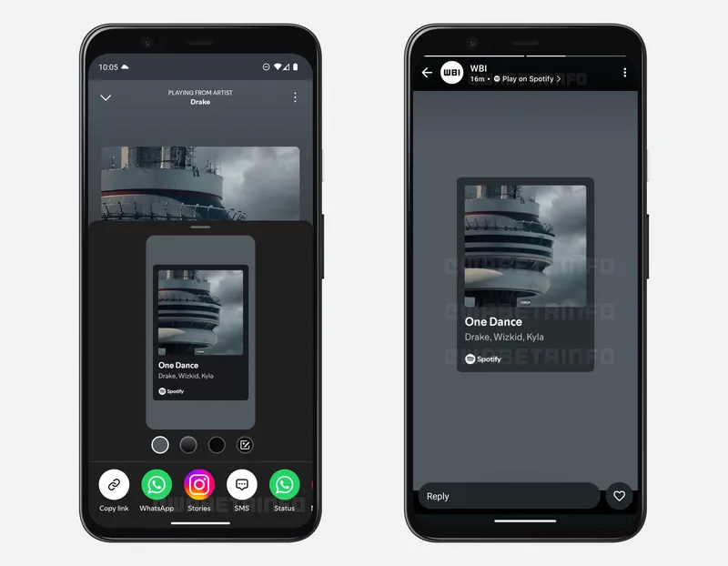 Share lagu dari Spotify ke status WhatsApp Share lagu dari Spotify ke status WhatsApp