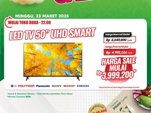 Cuma di Transmart Full Day Sale, TV LED Diskon hingga Rp 3 Jutaan Cuma di Transmart Full Day Sale, TV LED Diskon hingga Rp 3 Jutaan