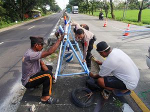 Jelang Arus Mudik, Jalur Pantura Dipasangi Pembatas