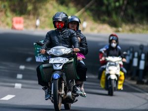 Pemudik Motor Mulai Lintasi Jalur Nagreg