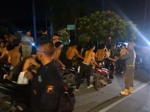 Polrestabes Semarang Amankan 278 Anggota Kreak Nyalakan Kembang Api di Jalan