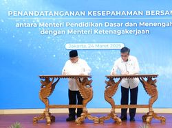 Kemnaker-Kemendikdasmen Teken MoU Sinkronisasi Pendidikan & Ketenagakerjaan