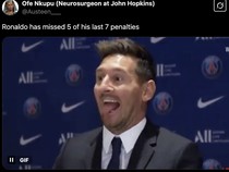 Meme Ronaldo Gagal Penalti: Messi Julurkan Lidah, hingga Oh My GOAT