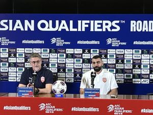 Pelatih Bahrain Sebut Timnya Percaya Diri Datang ke Indonesia, Yakin Menang Pelatih Bahrain Sebut Timnya Percaya Diri Datang ke Indonesia, Yakin Menang