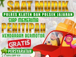 Polres Klaten Layani Penitipan Kendaraan Selama Libur Lebaran