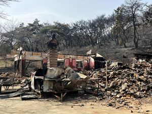 Kuil Berusia 1.000 Tahun di Korsel Hancur Terdampak Kebakaran Hutan