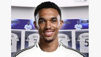 Trent Alexander-Arnold, yang kontraknya di Liverpool habis musim panas ini, kabarnya sudah setuju gabung ke Real Madrid. (Foto: Twitter)