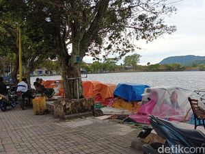Heboh Telaga Sarangan Berombak bak Lautan, Ini Penjelasan BMKG Heboh Telaga Sarangan Berombak bak Lautan, Ini Penjelasan BMKG