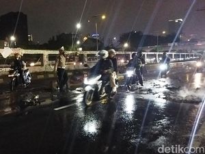 Demo Tolak UU TNI di Depan DPR Selesai, Lalin Jl Gatsu-Tol Dalam Kota Dibuka