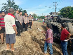 Bus Rute Medan-Jakarta Kecelakaan Tunggal di Sarolangun, Tidak Ada Korban Jiwa
